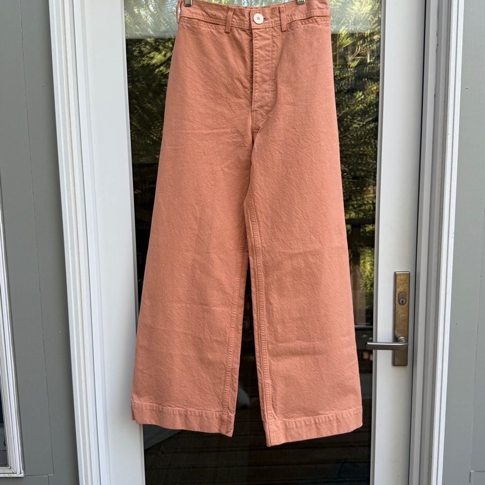 Jesse Kamm Peach High-Waist Sailor Pants. Size 4